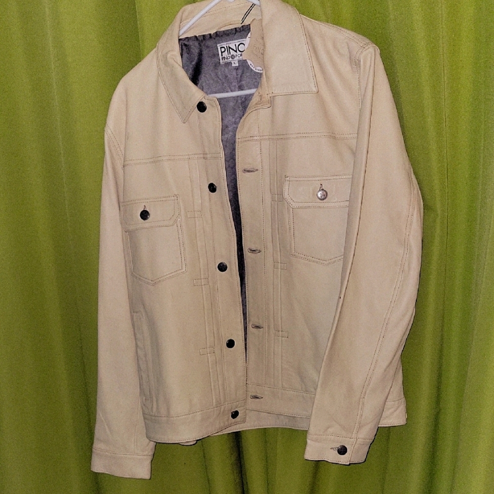 Pino Porte Lambskin Leather Trucker Jacket